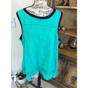 Kaari Blue Women Green Sleeveless Blouse